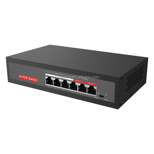 6-Port PoE Switch with 4-PoE 2-Uplinks Unmanaged 10/100 Mbps <b>Ethernet</b> Network Switch PoE Switch - Product Image 2
