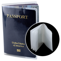 Prix usine couverture de passeport Transparent PVC porte-cartes d'identité affaires porte-cartes de crédit étui pochette