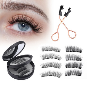 Juego de Pestañas Magnéticas, 6 Imanes, Pelo Sintético, Fuerte Adhesión Magnética, 3 Pares de Pestañas Postizas con Herramienta Aplicadora - Product Image 2