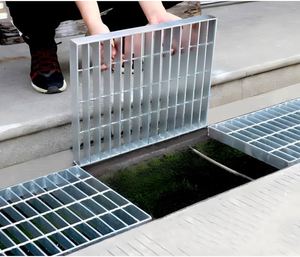 Floors Platforms Industrial Bar Grating Drainage Ditch Cover Composite <strong>Drain</strong> <strong>Grates</strong> Trench <strong>Drain</strong> Cover Steel Bar Grating