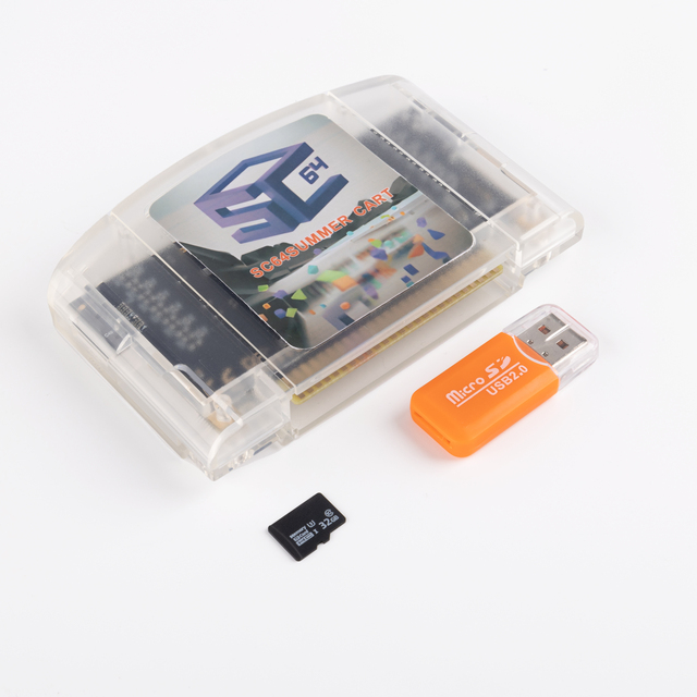 SummerCart 64 Open Source N64 Flashcartridge Game Card for 64 Console 32GB SD Card Compatibility 5400+ Games 64DD Games