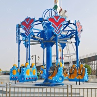 Manège mécanique commercial d'extérieur à tirage aérien, grande attraction de fête foraine pour parc à thème
