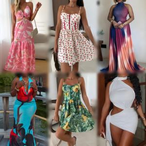 Low Price Inventory Women's Casual Slim Fit Dress Factory Wholesale Mixed Style Clearance - Product Image 1