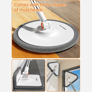 Set Secchio e Strizzatore Joybos con Mop Girevole a 360° per Separazione Acqua Pulita/Sporca e <span class=keywords><strong>Tre</strong></span> Tipi di Testine per Pulizia Pavimenti - Product Image 4