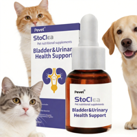 Pevet Líquido Efectivo para el Cuidado Urinario de Mascotas, Plátano y Arándano, para la Salud de la Vejiga de Perros y Gatos, Suplemento para el Control de Cálculos, 25 ml