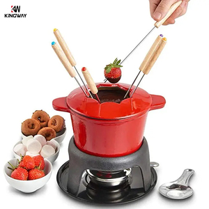 <span class=keywords><strong>Olla</strong></span> de <span class=keywords><strong>Hierro</strong></span> Fundido para <span class=keywords><strong>Fondue</strong></span> y 6 Tenedores para <span class=keywords><strong>Fondue</strong></span> Incluidos para Queso o Chocolate - Product Image 2