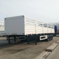 Semi-remorque chinoise de 40 pieds avec ridelles rabattables pour le transport de marchandises en vrac