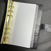 Le plus populaire en plastique givré durable à 6 trous rechargeable A5 A6 A7 Marque-page à onglets personnalisé Pages d'index mensuel mat Diviseur de planificateur