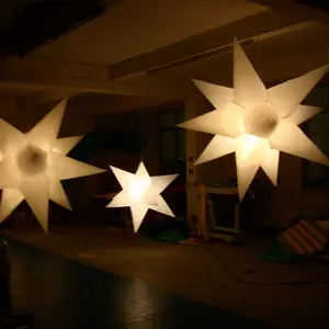 Factory low price lighting balloons decorative big inflatable color changing light star balloon