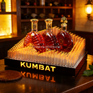 Custom LED Luminous Wine <b>Bottle</b> Presenter, Rechargeable Display Stand for Nightclub VIP Service - Product Image 1