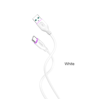 Câble USB Type-C en silicone KAKU 25W à charge rapide, 1M, durable, souple, câble de données USB 2.0 pour chargeur de téléphone, vente en gros
