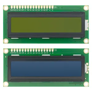 1 cái/lốc 1602 16x2 nhân vật LCD hiển thị Module HD44780 điều khiển màu xanh/Màu xanh lá cây màn hình blacklight LCD1602 LCD Monitor 1602 5V