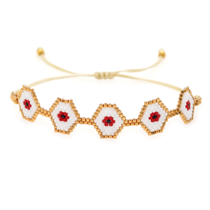 Bracelets en perles tissées à la main Resoul, style bohème, avec motif œil porte-bonheur, bijoux géométriques pour femme, idéal pour l'été et les festivals - Product Image 5