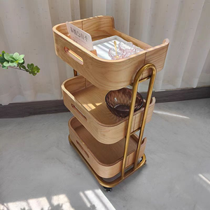Beauty High-end Beauty Trolley Beauty Salon <b>Cart</b> Mobile Drawer Shelf Tattoo SPA Solid Wood Trolley for Sale - Product Image 5