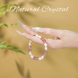 Bracelet à breloques vintage coréen pour femmes, cristal, pierre naturelle, perles, bracelets en or, bijoux, cadeau pour la Saint-Valentin - Product Image 2