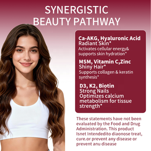 อาหารเสริมบำรุงผม ผิว และเล็บ ขายดี แคลเซียม AKG MSM ไฮยาลูรอนิค แอซิด และไบโอติน วิตามินซี ดี3 เค2 แบบแคปซูล - Product Image 4