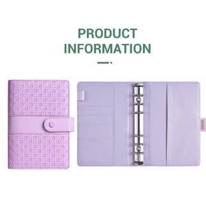 Organiseur de budget de luxe A6 en cuir PU motif tressé avec 6 anneaux et enveloppes pour argent liquide pour l'organisation des dépenses quotidiennes - Product Image 4