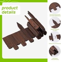 Borde de Madera para Jardín de 4 Pies, Valla Decorativa de Madera para Jardín, Borde de Paisajismo, Valla de Madera para Exteriores