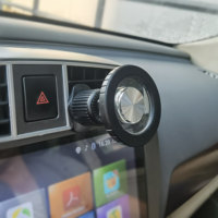 Support de téléphone portable universel magnétique puissant pour voiture, support de téléphone pour grille d'aération avec poignée flexible et texture CD, logo personnalisable