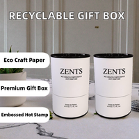 Boîte cylindrique écologique artisanale recyclable pour parfum et huile essentielle, emballage en tube de papier kraft biodégradable