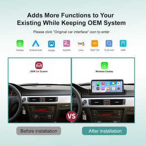 RoadTop CarPlay et Android Auto sans fil pour BMW Série 3 E90-E93 avec 1 an de garantie - Product Image 4