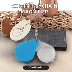 Mini loupe de poche <span class=keywords><strong>Obest</strong></span> avec porte-clés, grossissement 5x, lentille pliable en PMMA et PP, diamètre 30 mm, loupe de poche portable pour promotion de cadeaux - Product Image 2