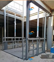 3-10 Tonnen Industrie bau führung Schienen lift Vertikaler Gabelstapler Fracht lift Hydraulischer Wand fracht aufzug