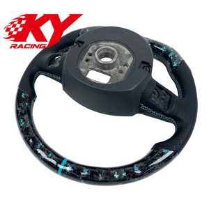 Volante Deportivo Personalizado de Fibra de Carbono Forjado Azul para Audi B8 B9 RS3 RS4 S3 S4 S5 S6 Q5 Q7 Q8 A3 A4 A5 A6 A7 A8 - Product Image 3