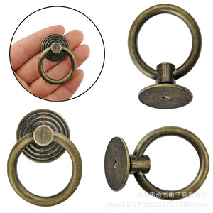 <b>Antique</b> Ring Drawer Handle Zinc Alloy Single Hole Traditional Cabinet Furniture Handle B44 Durable Home Decor - Product Image 1