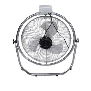 Ventilador Industrial Moderno de Metal Plateado con Cabezal Giratorio de 360° para Exteriores, Sala de Estar, Dormitorio, Fuente de Alimentación Portátil, Ventilador Portátil para el Hogar - Product Image 2