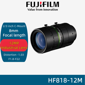 Fujinon HF818-12M 12MP 2/3 ''1.8mm F1.4-F16 cố định độ dài tiêu cự của nhãn hiệu Iris C-Mount ống kính quang học công nghiệp Ống Kính Fisheye - Product Image 4