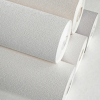 Papier peint PVC tissé en lin moderne de haute qualité, épaissi et gaufré, décoration intérieure, couleur crème, largeur 1,06 m, rouleau de papier peint vinyle
