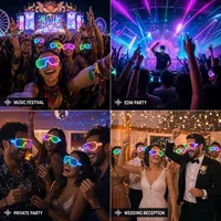 Lunettes LED activées par le son pour fêtes, carnavals, soirées dansantes, boîtes de nuit, bars, pubs et KTV – Idéales pour la plupart des événements et occasions