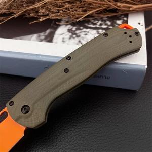 NUEVO Cuchillo Plegable de Bolsillo para Pesca al Aire Libre BM 15535, Hoja Naranja S35V, Mango Verde G10, Herramientas de Supervivencia para Camping, Caza y Corte - Product Image 2