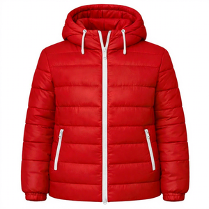 Delta |   Sigma |   Blouson d'hiver rembourré vintage pour homme Theta Sorority, rouge, avec fermeture éclair intégrale, vêtement décontracté pour l'extérieur - Product Image 1