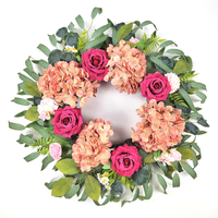 Karangan Bunga Peony Buatan untuk Dekorasi Pintu dan Dinding, Cocok untuk Pesta Pernikahan dan Natal