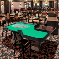 QINLONG Luxus-Roulettetisch, hochwertiger Klapp-Pokertisch mit Holzbeinen, kundenspezifisches Design für Casino-Glücksspiel-Unterhaltung