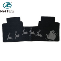 Tapis de sol de voiture antidérapant en PVC, imprimé personnalisé, 4 pièces, universel, vente en gros