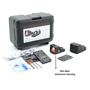 1X mở Mini Sub nhỏ gọn phản xạ Red Dot Sight Red <span class=keywords><strong>Chevron</strong></span> kẻ ô Phạm vi quang tự động điều chỉnh độ sáng với mục đích gắn kết cơ sở - Product Image 4