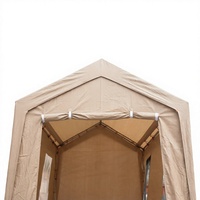 Abri de voiture extérieur robuste 12x20' avec structure en acier traité thermiquement, abri de garage, abri de stationnement pour voiture, abri de stockage avec couverture en PE