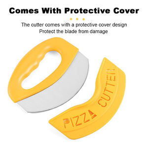 قطاعة أسطوانية مضحكة بشكل مختلف ، دراجة بيتزا ، أداة قطاعة بيتزا للمطبخ ، قطاعة بيتزا بلاستيكية من الفولاذ المقاوم للصدأ مع شعار - Product Image 4