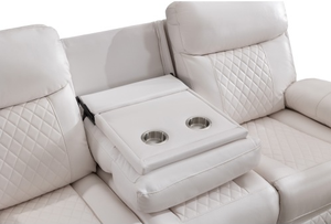 Juego de Sofás de Cuero Eléctricos Reclinables Minimalistas Modernos, Multifuncionales, Extensibles y Plegables para Casa, Apartamento, Hotel o Villa - Product Image 2