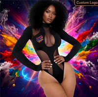Maillot de bain une pièce Monokini effet ventre plat push-up, personnalisable avec logo OEM pour le Carnaval de Miami Jouvert
