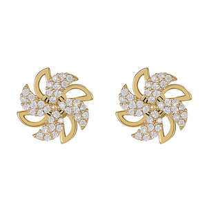 Orecchini a Perno a Forma di Girandola per Donne, Accessori Minimalisti alla Moda per Uso Quotidiano - Product Image 1