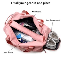 Sac de voyage imperméable grande capacité, sac de sport multi-poches avec compartiment à chaussures pour la remise en forme