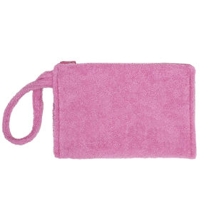 Portable Logo Personnalisé 100% Coton Éponge <span class=keywords><strong>Tissu</strong></span> Éponge Maquillage Sac Serviette Vierge Matériel Cosmétique Sac avec Poignée Souple - Product Image 5