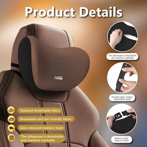 <span class=keywords><strong>Coussin</strong></span> pour le cou de la voiture 2 pièces, ultra confortable, doux, appuie-tête, améliore le confort de <span class=keywords><strong>conduite</strong></span> et de voyage, comme un nuage. - Product Image 3