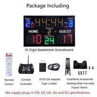 Tableau de score numérique de basketball Ganxin avec contrôleur sans fil et trépied, dispositif de notation électronique clair et visible pour multisports