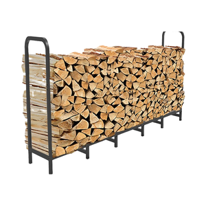 Sparxwizz Engineering, ensembles de supports à bois de chauffage modernes en métal, 4 à 8 pieds, rangement extérieur avec finition thermolaquée, design carré, décoration intérieure - Product Image 4