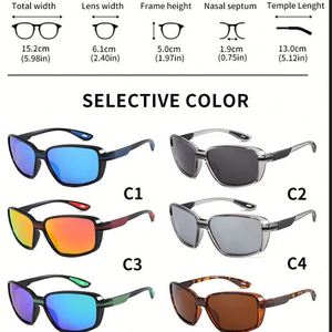 Lunettes de soleil polarisées UV400 pour hommes et femmes, avec logo personnalisé, monture carrée large, vision nocturne, pour la pêche, le sport et le cyclisme, collection 2025 - Product Image 4